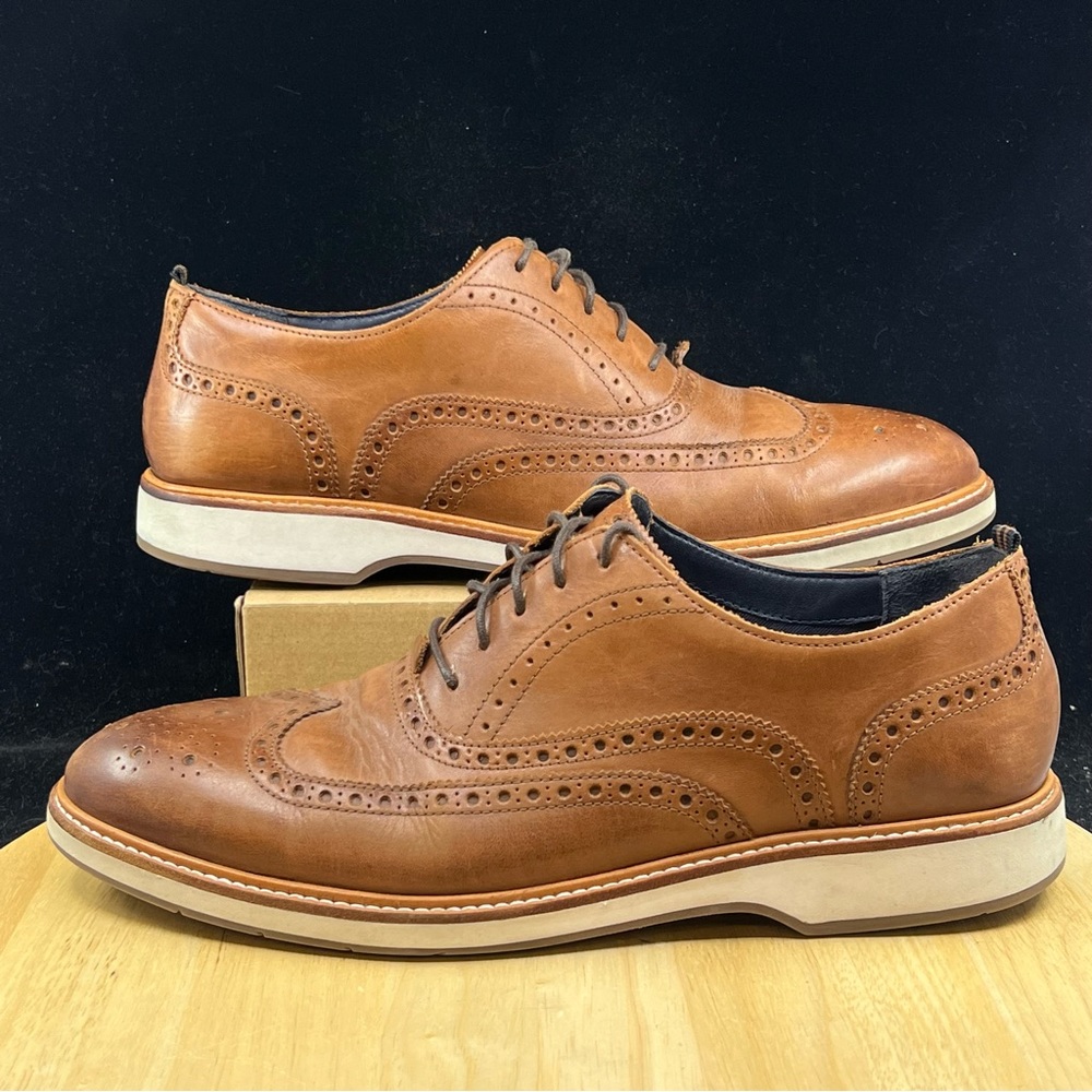 Cole Haan Mens Morris Grand OS Wing Oxford Shoes Size 13 M Brown Leather C30697